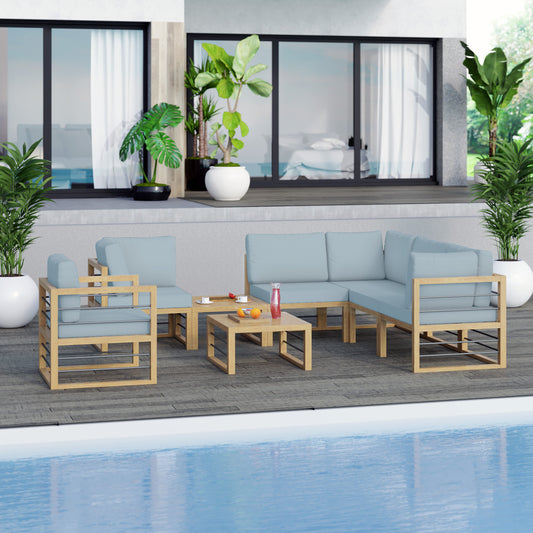 TK Classics 8 Piece Aluminum Outdoor Conversation Set