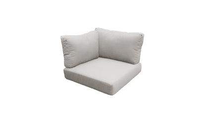 TK Classics Outdoor Cushion Slipcovers for Low-Back Corner Chair Cushions, 6 inches Thick - Ash