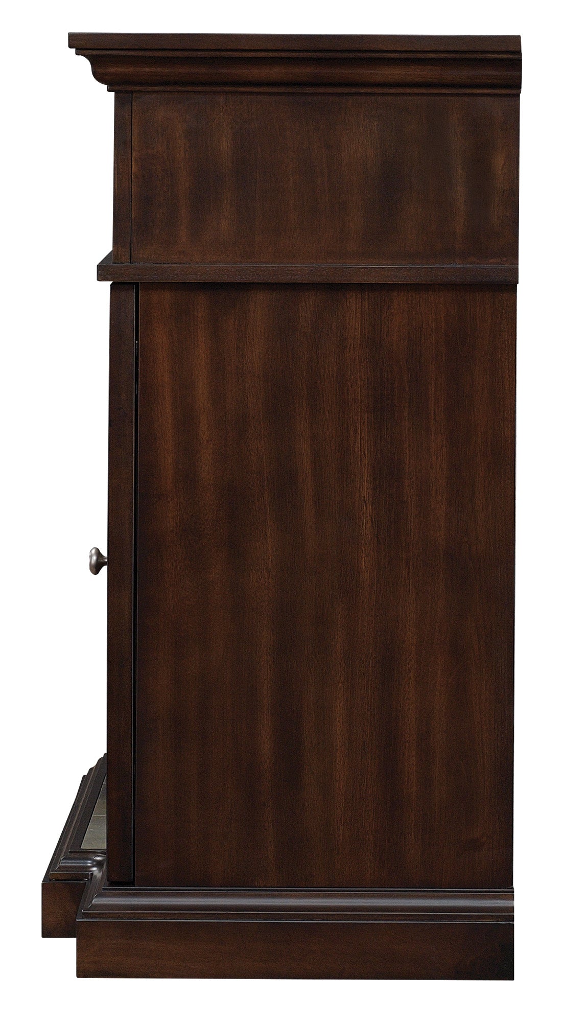 Lakeland TV Stand for TVs up to 65", Roasted Cherry (Electric Fireplace Insert sold separately)