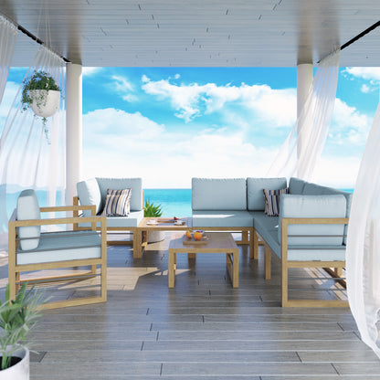 TK Classics 8 Piece Aluminum Outdoor Conversation Set