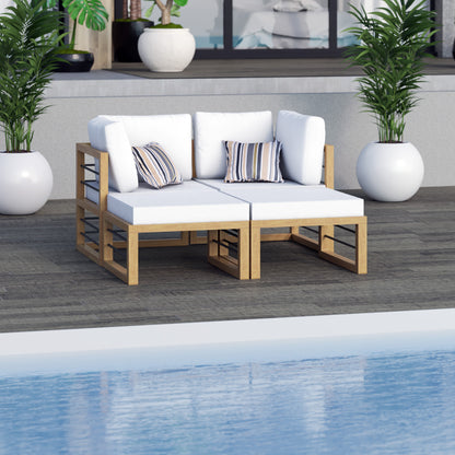 TK Classics 4 Piece Aluminum Outdoor Sectional Sunbed