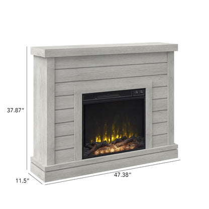 Shiplap Wall Mantel Electric Fireplace