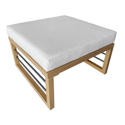 TK Classics Aluminum Outdoor Ottoman/Coffee Table