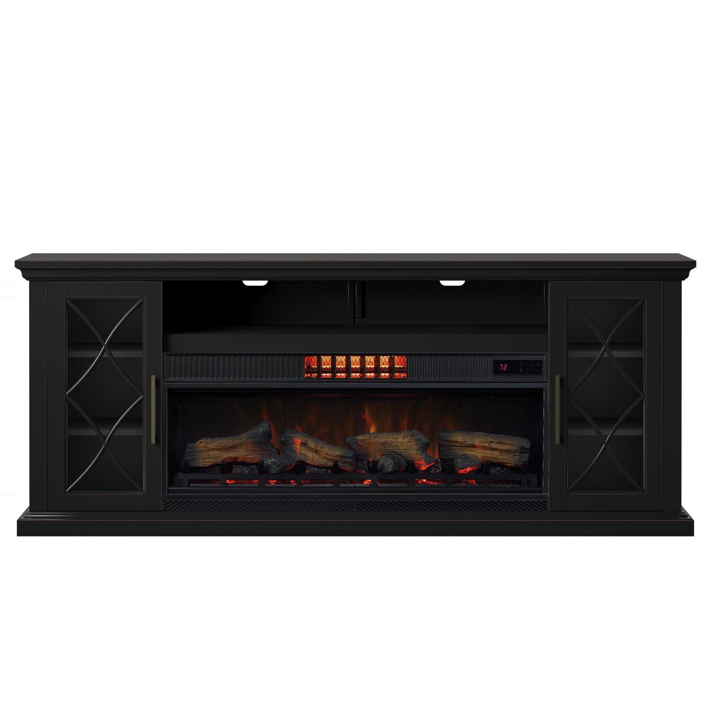 Tresanti® Millbrae TV Console with ClassicFlame® CoolGlow™ 2-in-1 electric fireplace and fan