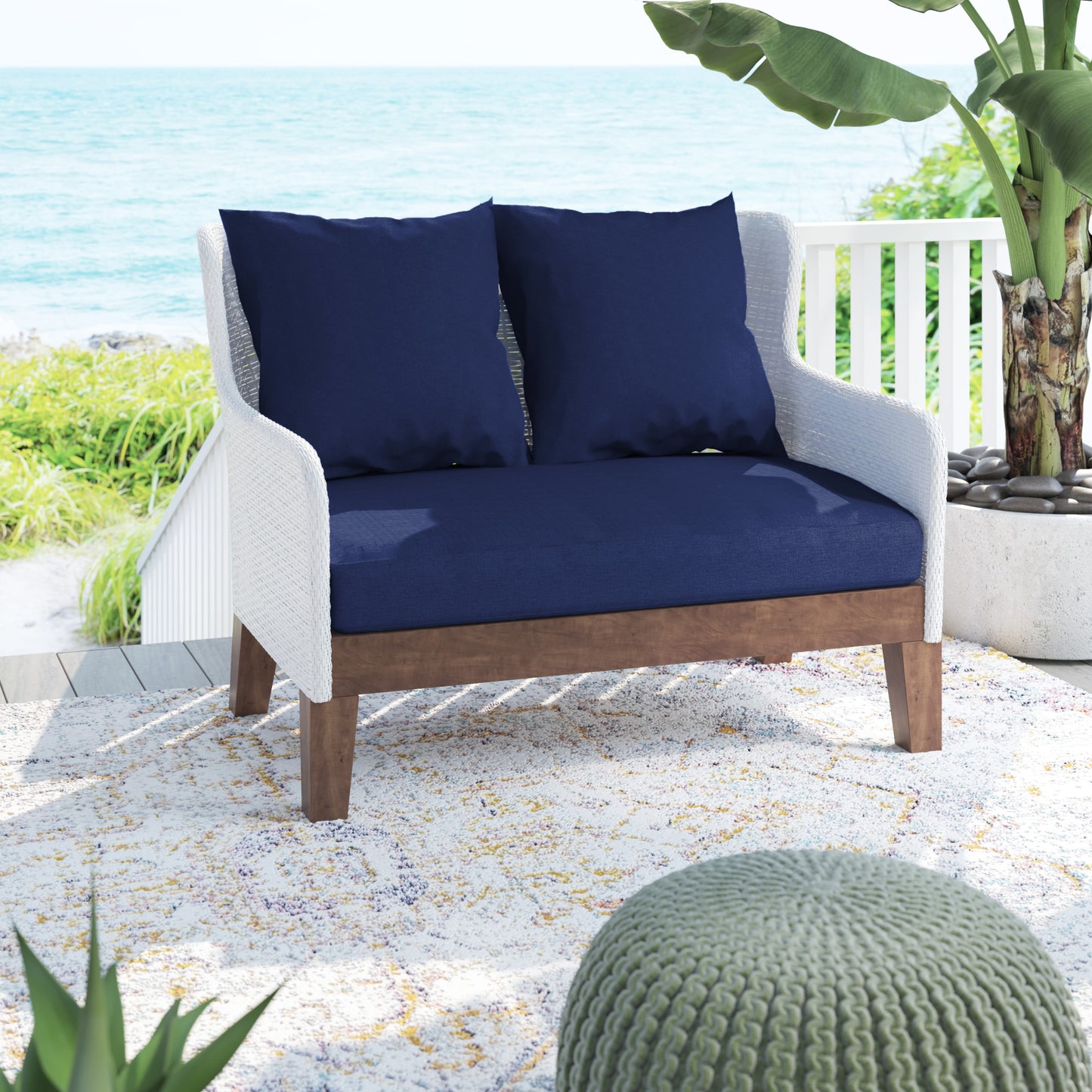 TK Classics Outdoor Loveseat with Cushions