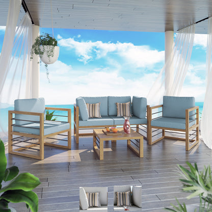 TK Classics 5 Piece Aluminum Outdoor Conversation Set