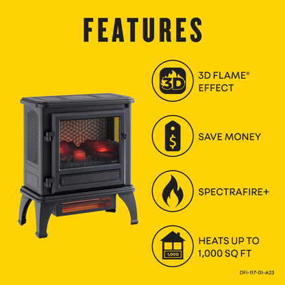 duraflame® Electric Fireplace Stove Heater with 3D Flame® Effect