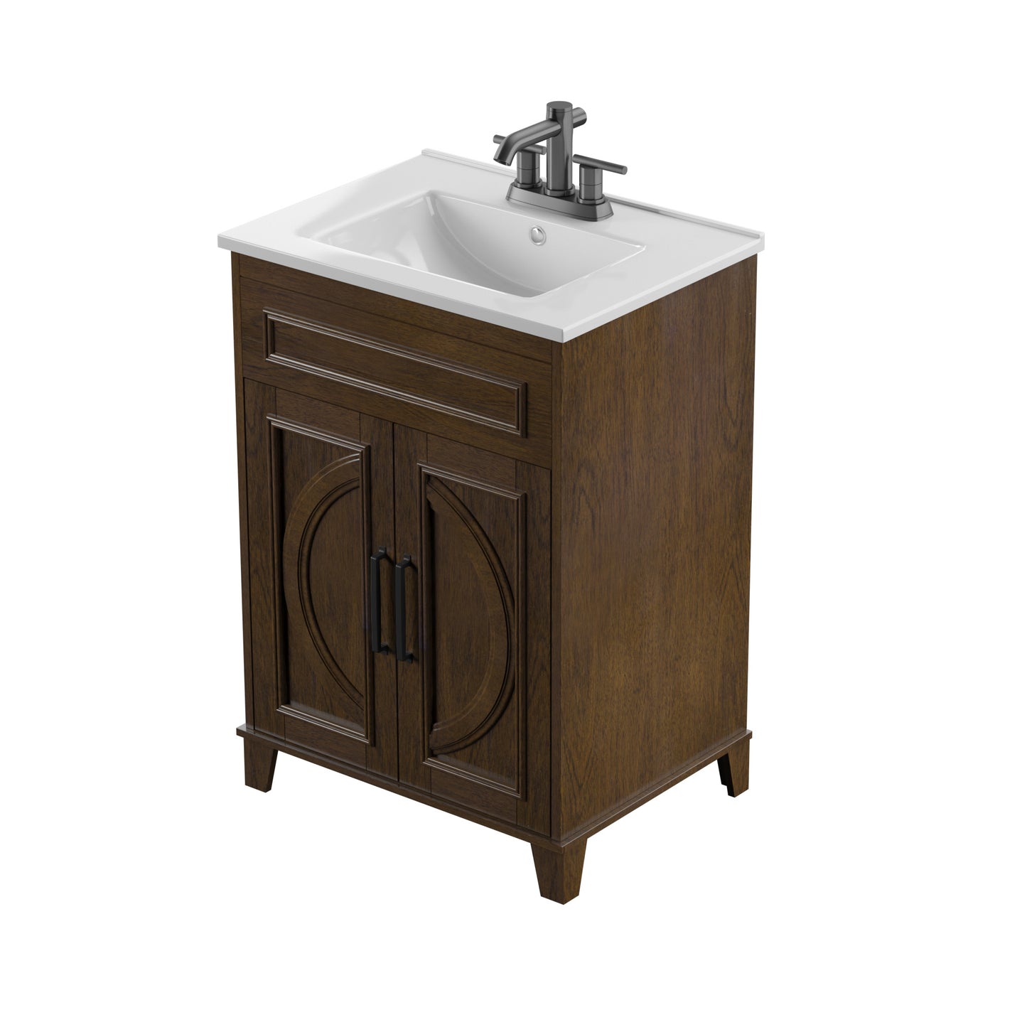 Renton 24" Single Bathroom Vanity with Decorative Mullions