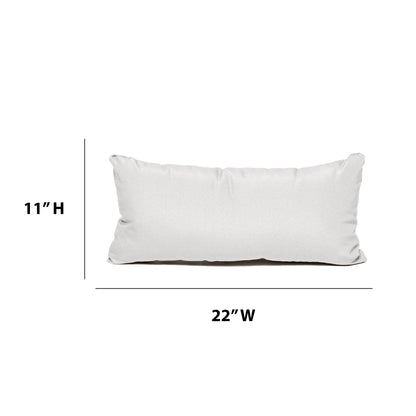 TK Classics PILLOW-WHITE-R-2x Outdoor Rectangular Throw Pillow, 11"x22", Sail White 2 Count
