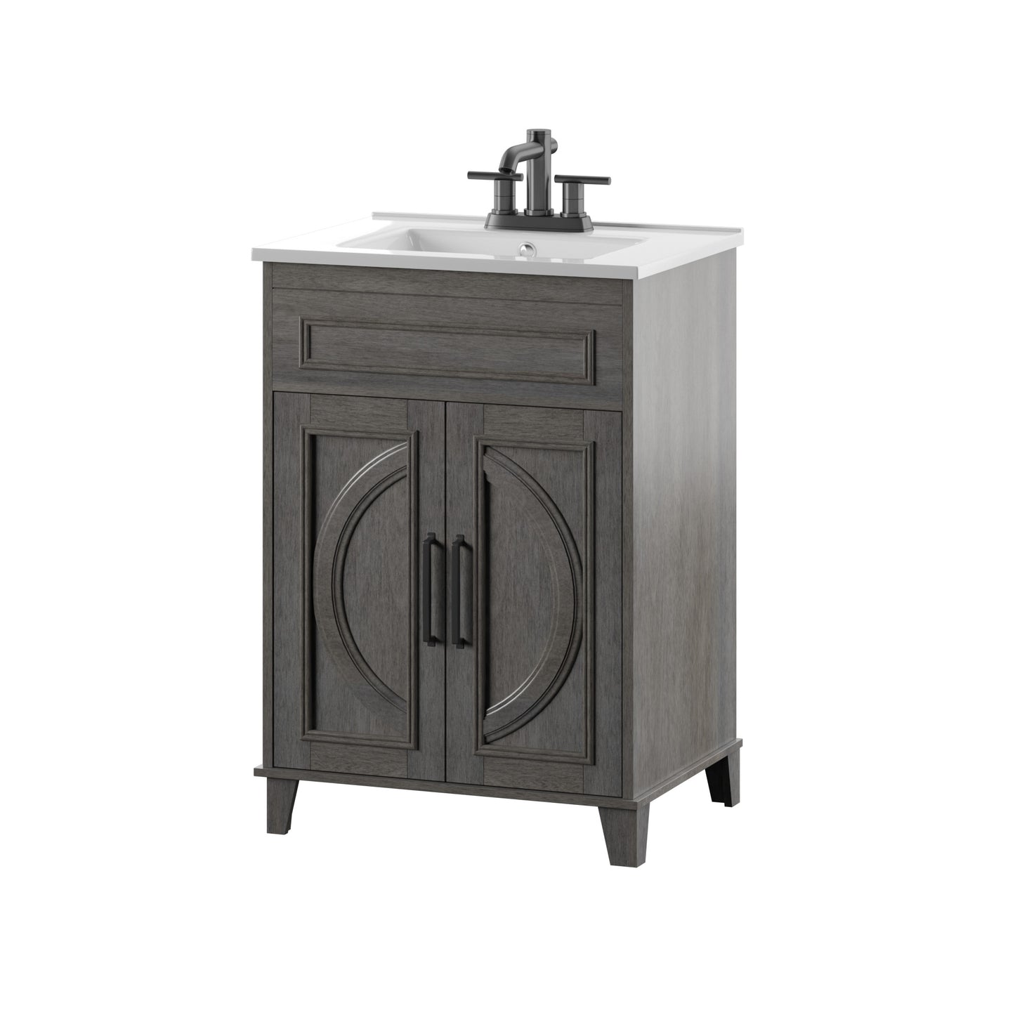 Renton 24" Single Bathroom Vanity with Decorative Mullions