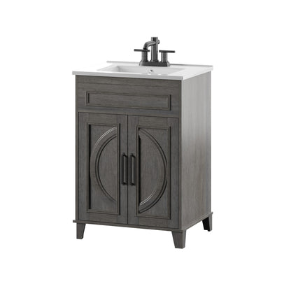 Renton 24" Single Bathroom Vanity with Decorative Mullions