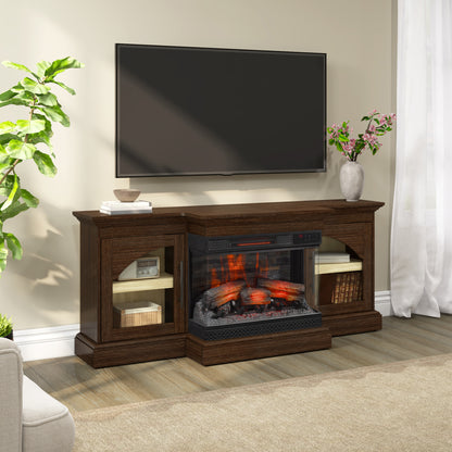 duraflame® 60" Smart Electric Fireplace TV Stand, Alexa Voice & App Control