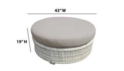 Fairmont 8-Piece Outdoor Wicker Patio Furniture Set with Aruba Cushions