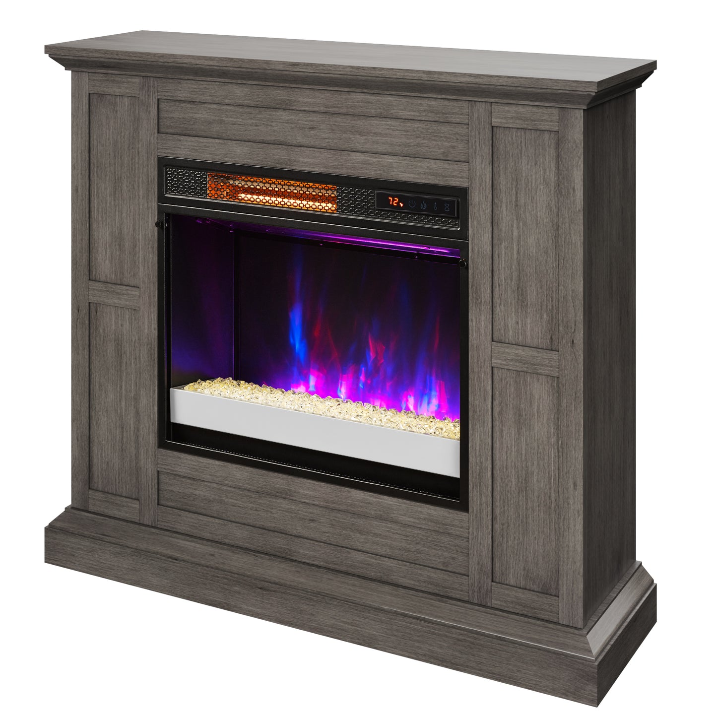 duraflame® Wall Mantel Electric Fireplace, Weathered Gray