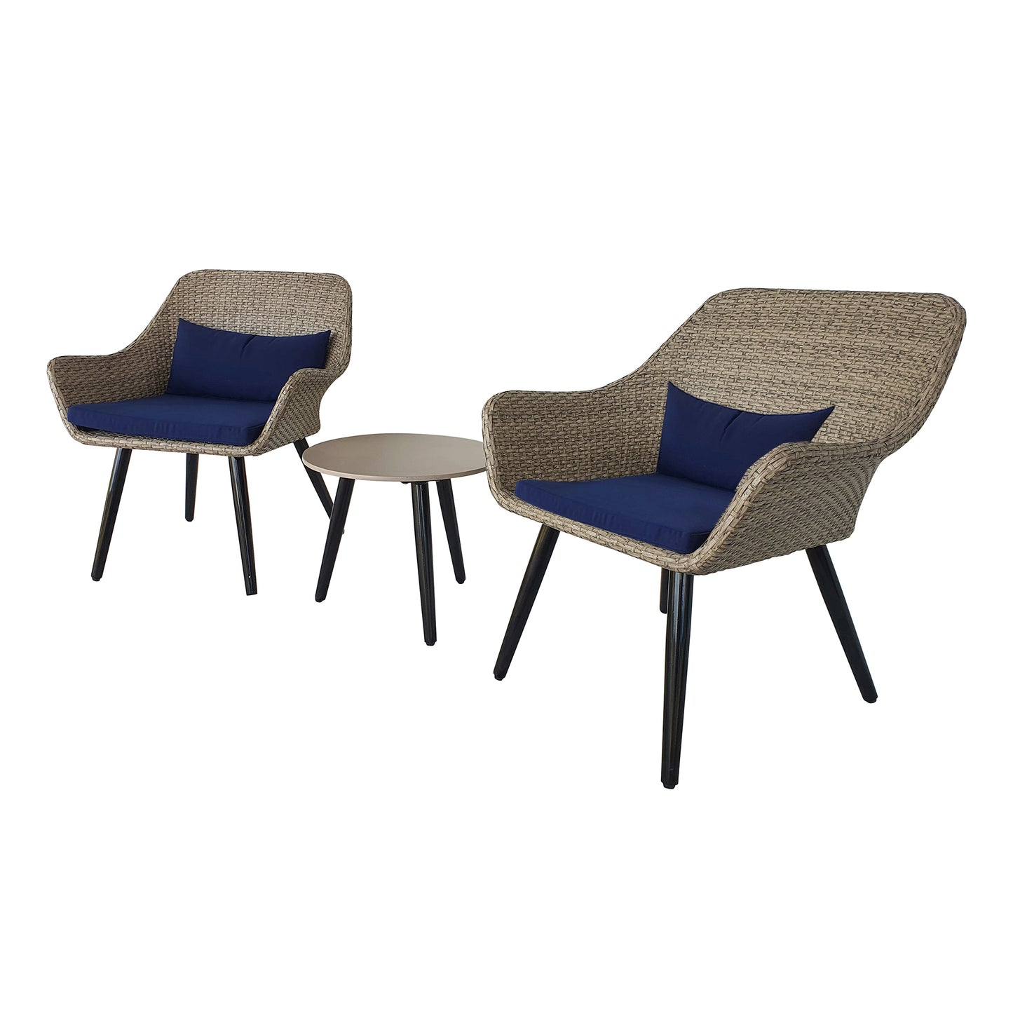 TK Classics Outdoor 3 Piece Conversation Set with Cushions