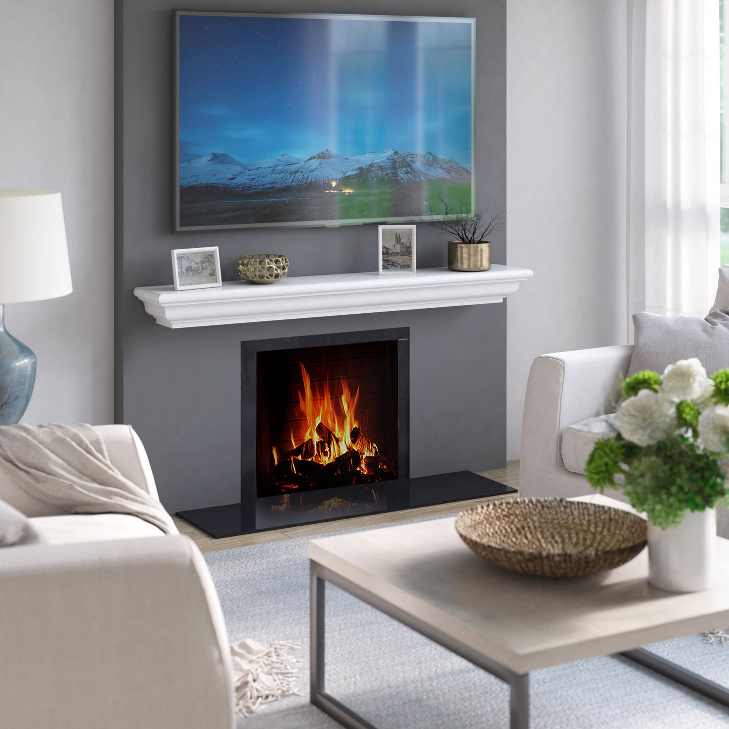 60" Mantel Shelf with Optional Corbels