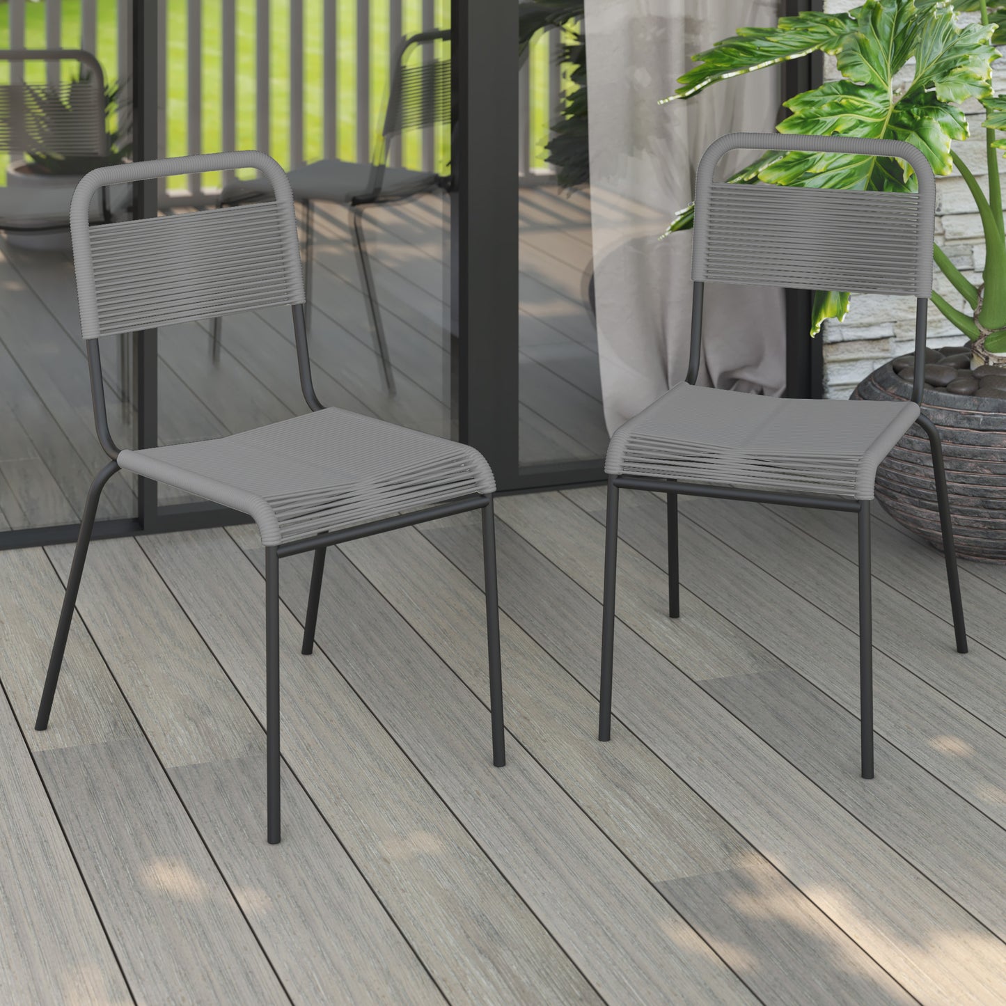 TK Classics Outdoor Dining Chairs, Set of 2
