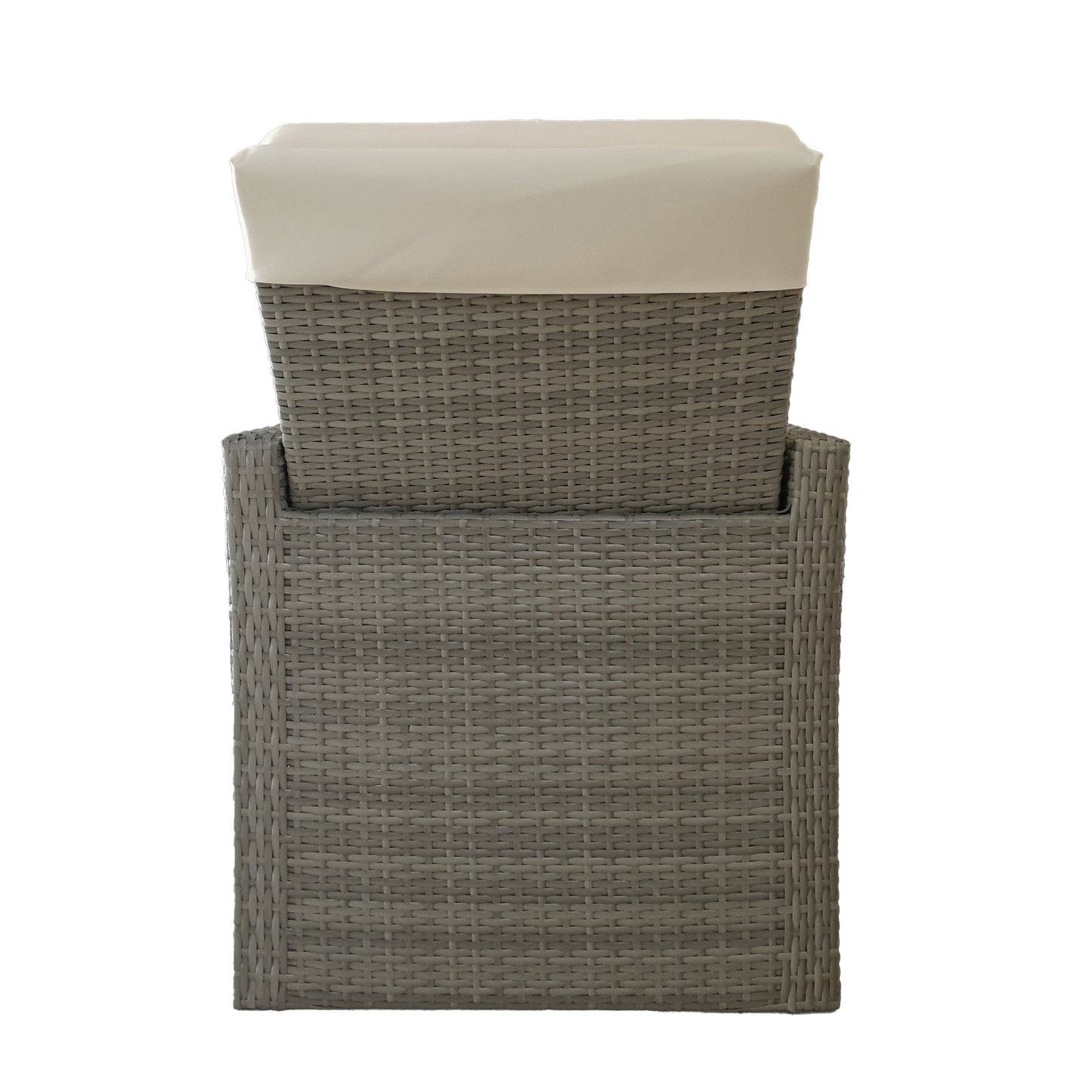 TK Classics Club Chair with Ottoman in Gray Wicker