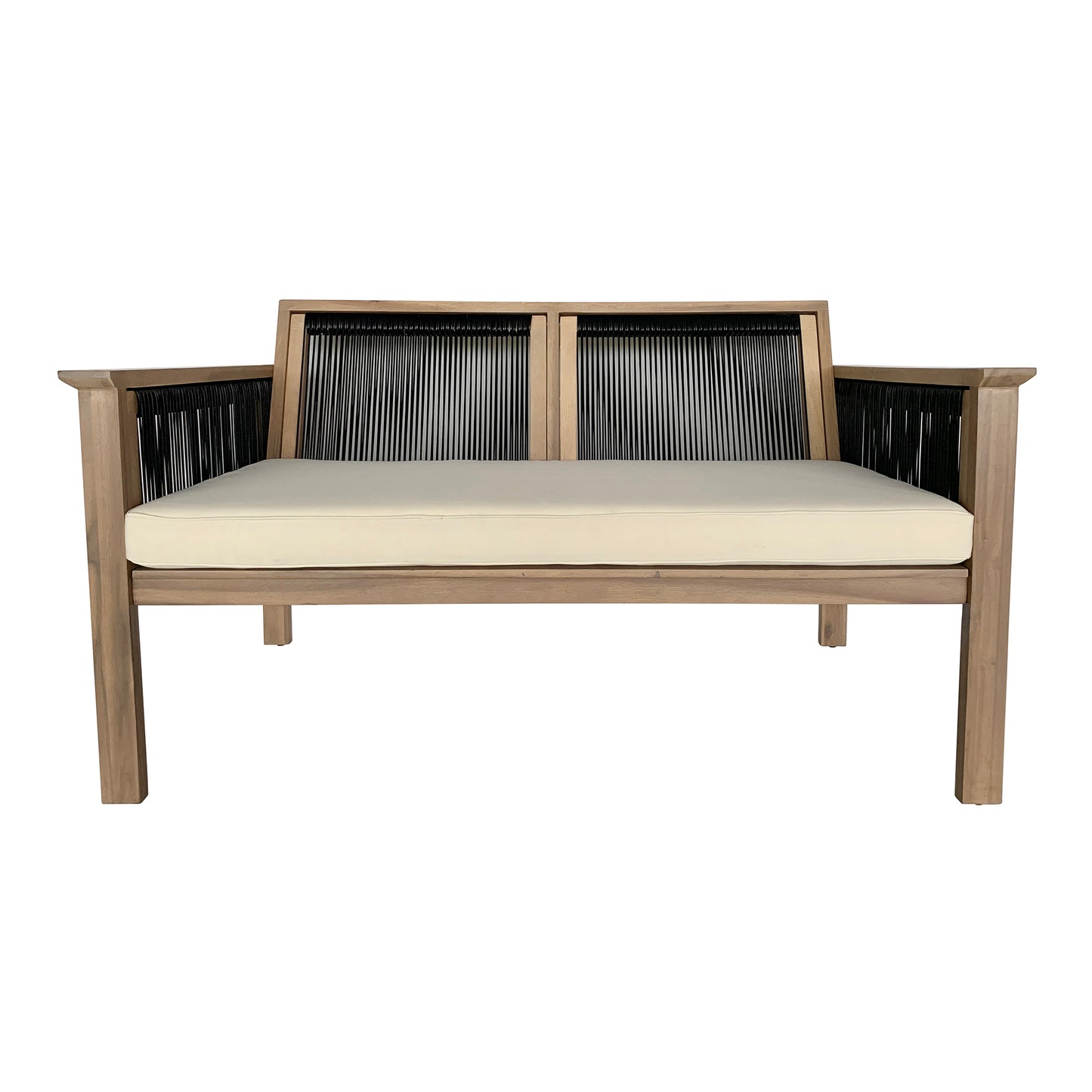 TK Classics Outdoor Acacia Loveseat with Cushion
