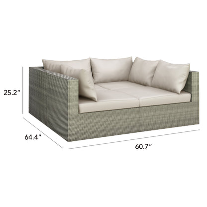 TK Classics 4 Piece Outdoor Sectional Sunbed