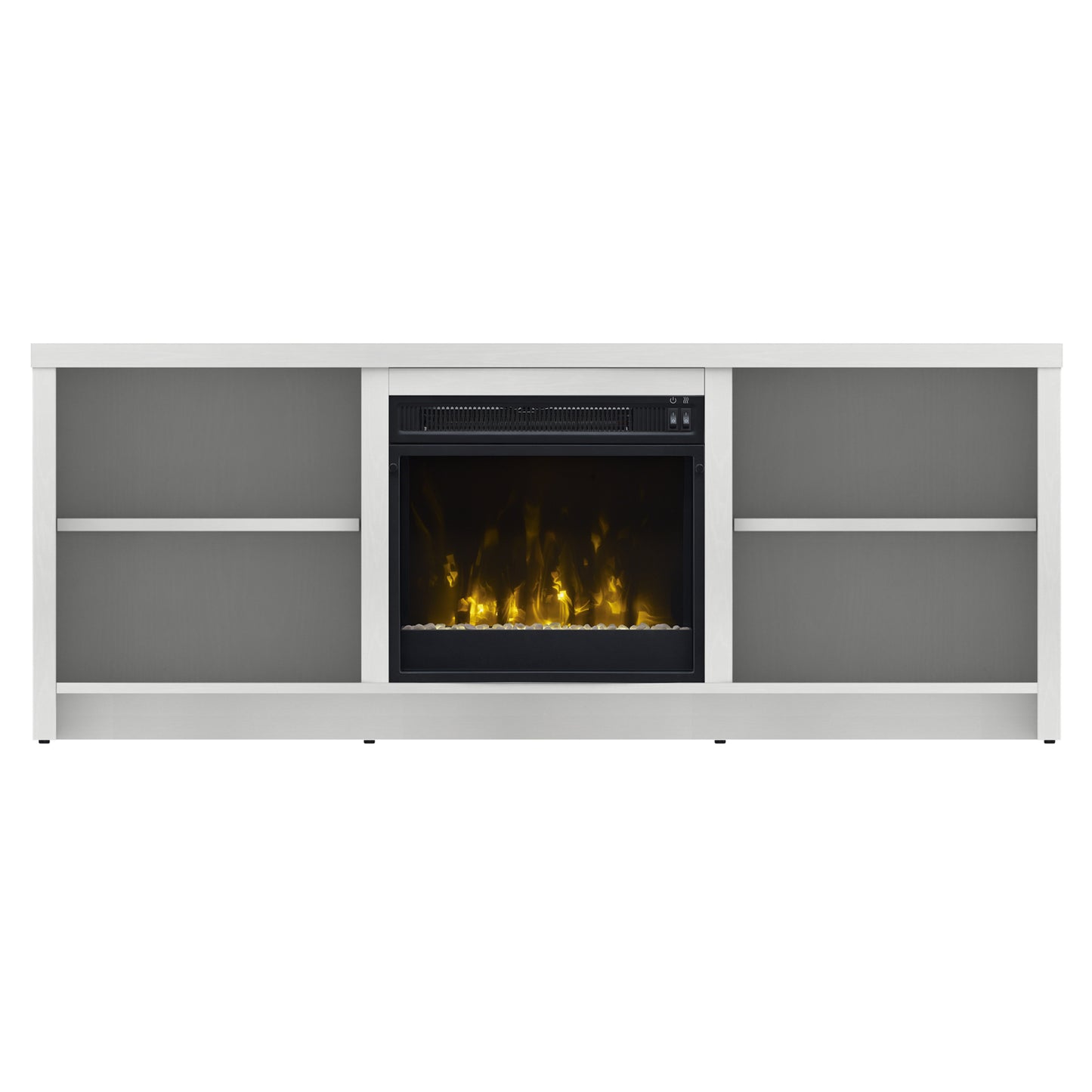 Shelter Cove TV Stand for TVs up to 65" with Electric Fireplace, Valley Pine