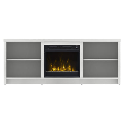 Shelter Cove TV Stand for TVs up to 65" with Electric Fireplace, Valley Pine