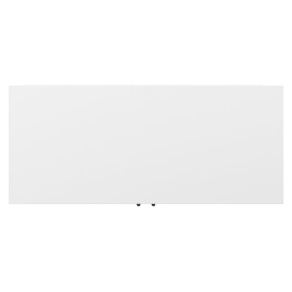 Console Table with USB Charging Ports and Louvered Doors