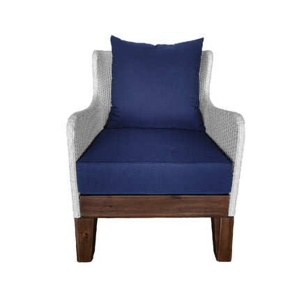 TK Classics Outdoor Arm Chairs with Cushions, Set of 2