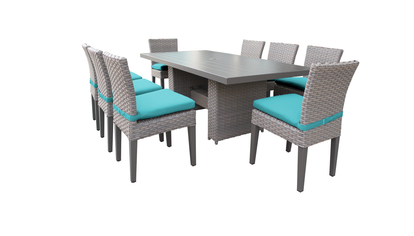 Florence 9-Piece Outdoor Dining Set with Cushions