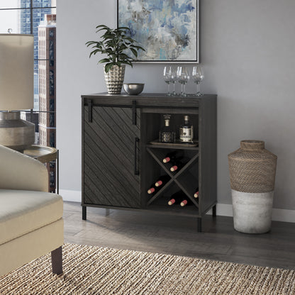 Accent Cabinet with Sliding Door and Wine Storage