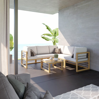 TK Classics 6 Piece Aluminum Outdoor Conversation Set