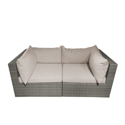 TK Classics 2 Piece Outdoor Sectional Loveseat