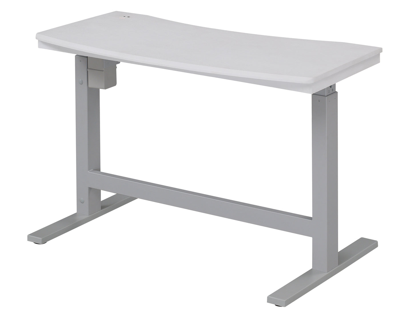 Electric Adjustable Height Desk with Charging Station, Brushed White
