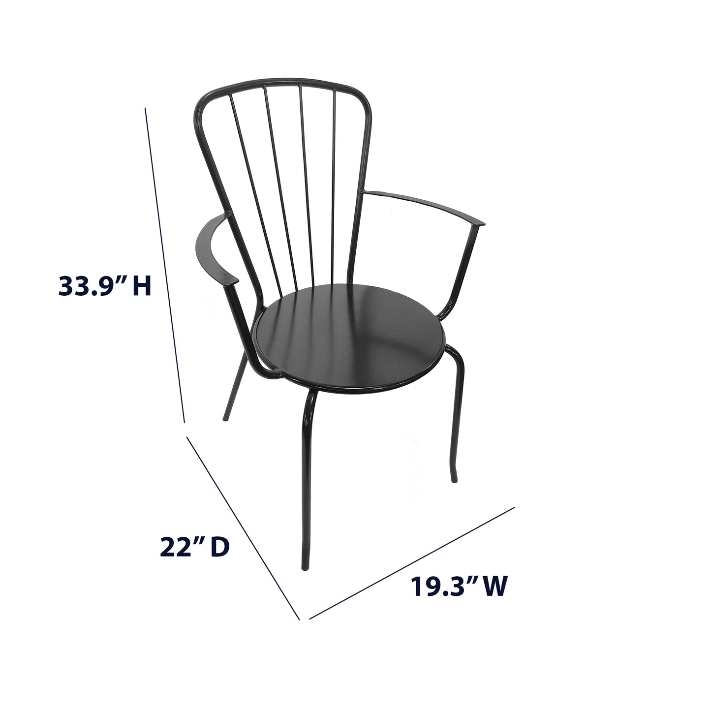 TK Classics Outdoor Dining Chairs, Set of 2