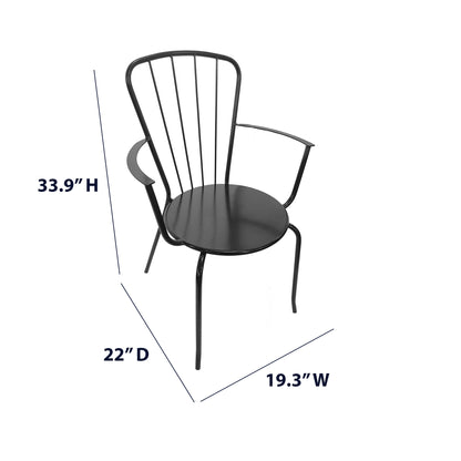TK Classics Outdoor Dining Chairs, Set of 2