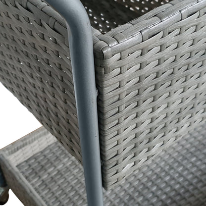 TK Classics Outdoor Wicker Bar Cart