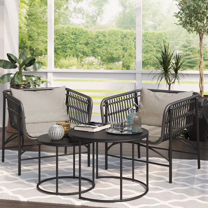 TK Classics 3 Piece Outdoor Conversation Set with Cushions