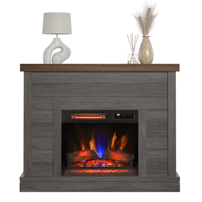 duraflame® Shiplap Wall Mantel Electric Fireplace