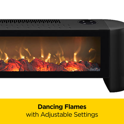 duraflame® Electric Fireplace Baseboard Heater, Black