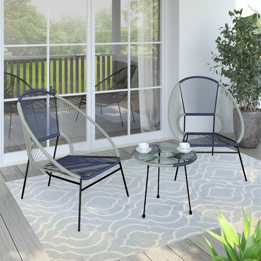 TK Classics Outdoor 3 Piece Outdoor Conversation Set