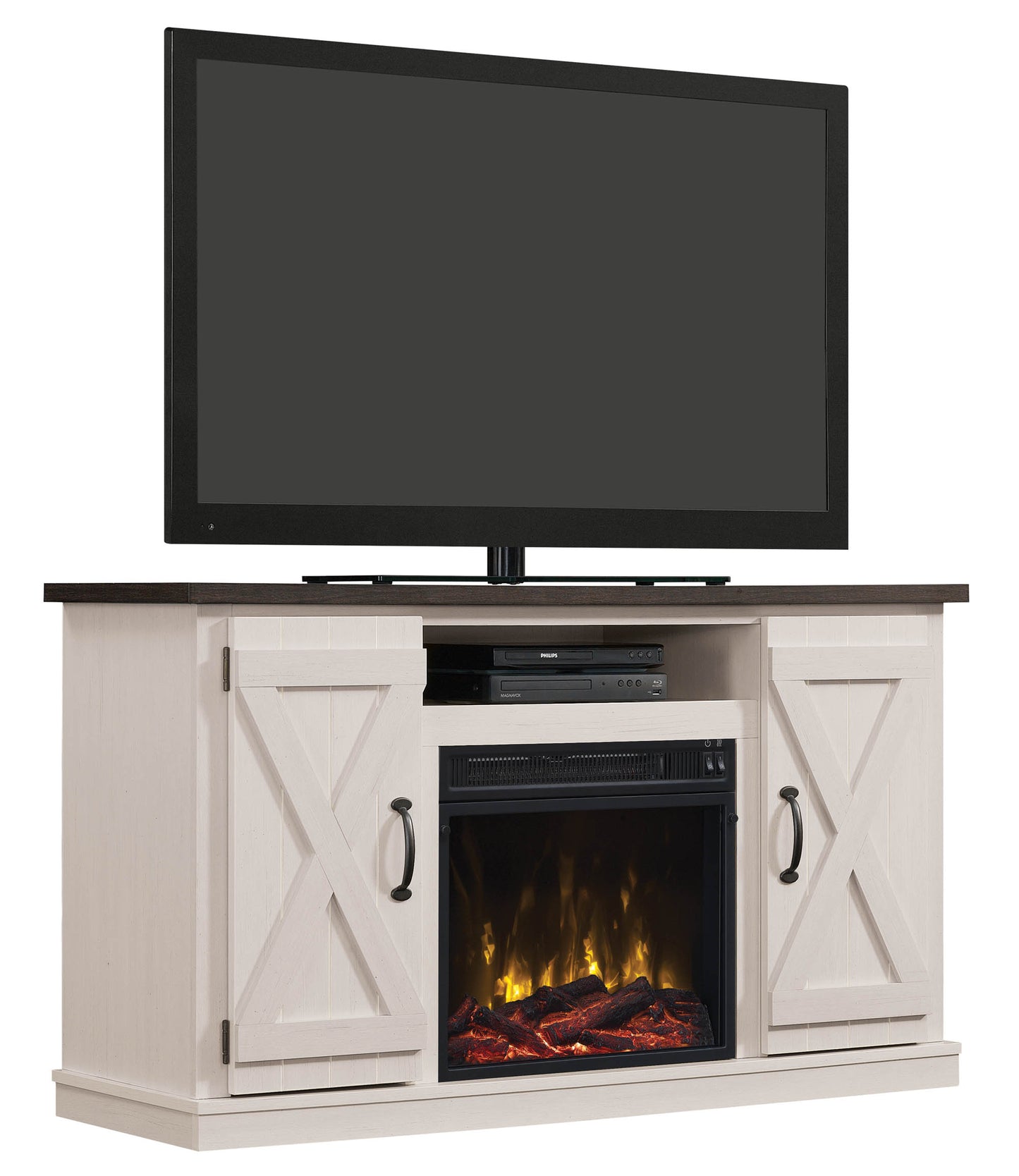 Cottonwood TV Stand for TVs up to 55" with Electric Fireplace