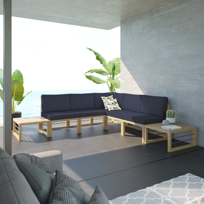 TK Classics 7 Piece Aluminum Outdoor Conversation Set