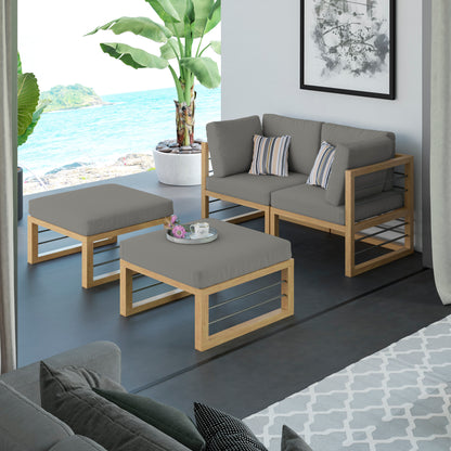 TK Classics 4 Piece Aluminum Outdoor Sectional Sunbed