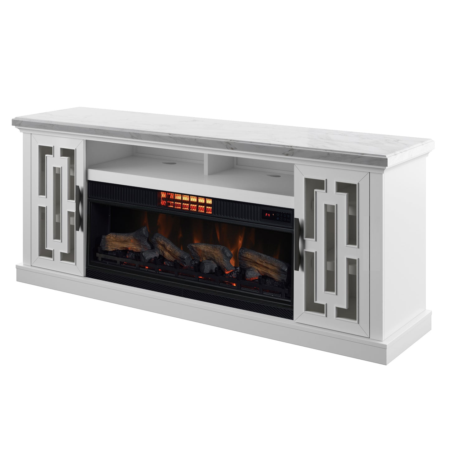 Tresanti® Kerrigan TV Console with ClassicFlame® CoolGlow® 2-in-1 Electric Fireplace and Fan