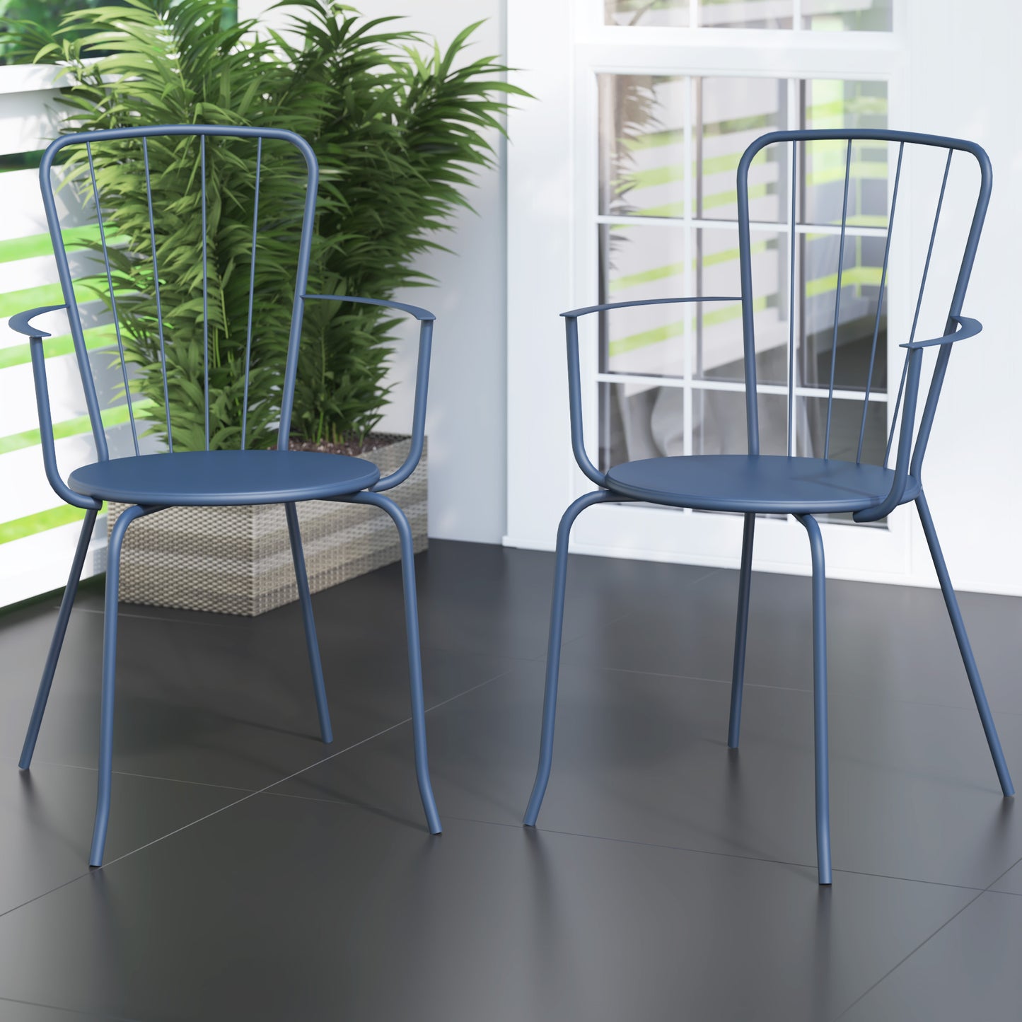 TK Classics Outdoor Dining Chairs, Set of 2