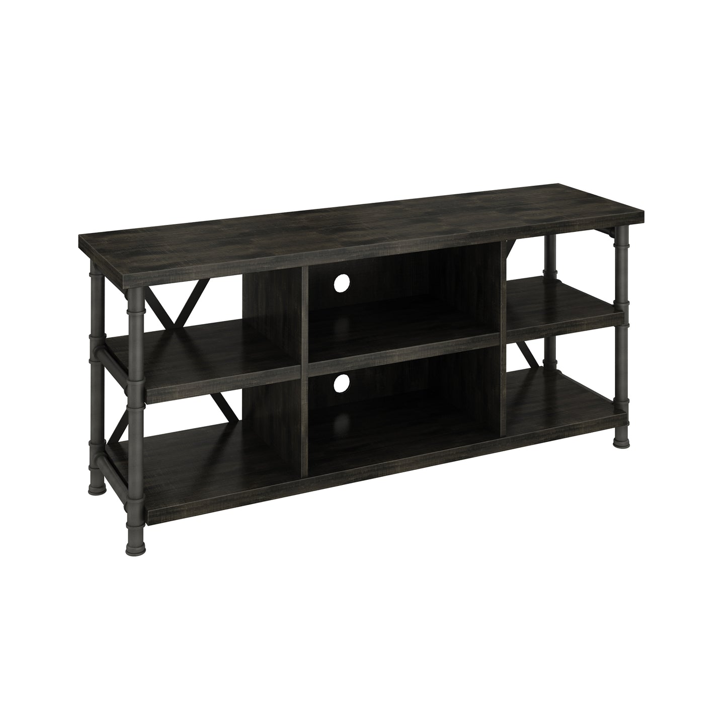 Irondale Open Architecture TV Stand for TVs up to 60 inches, Autumn Driftwood