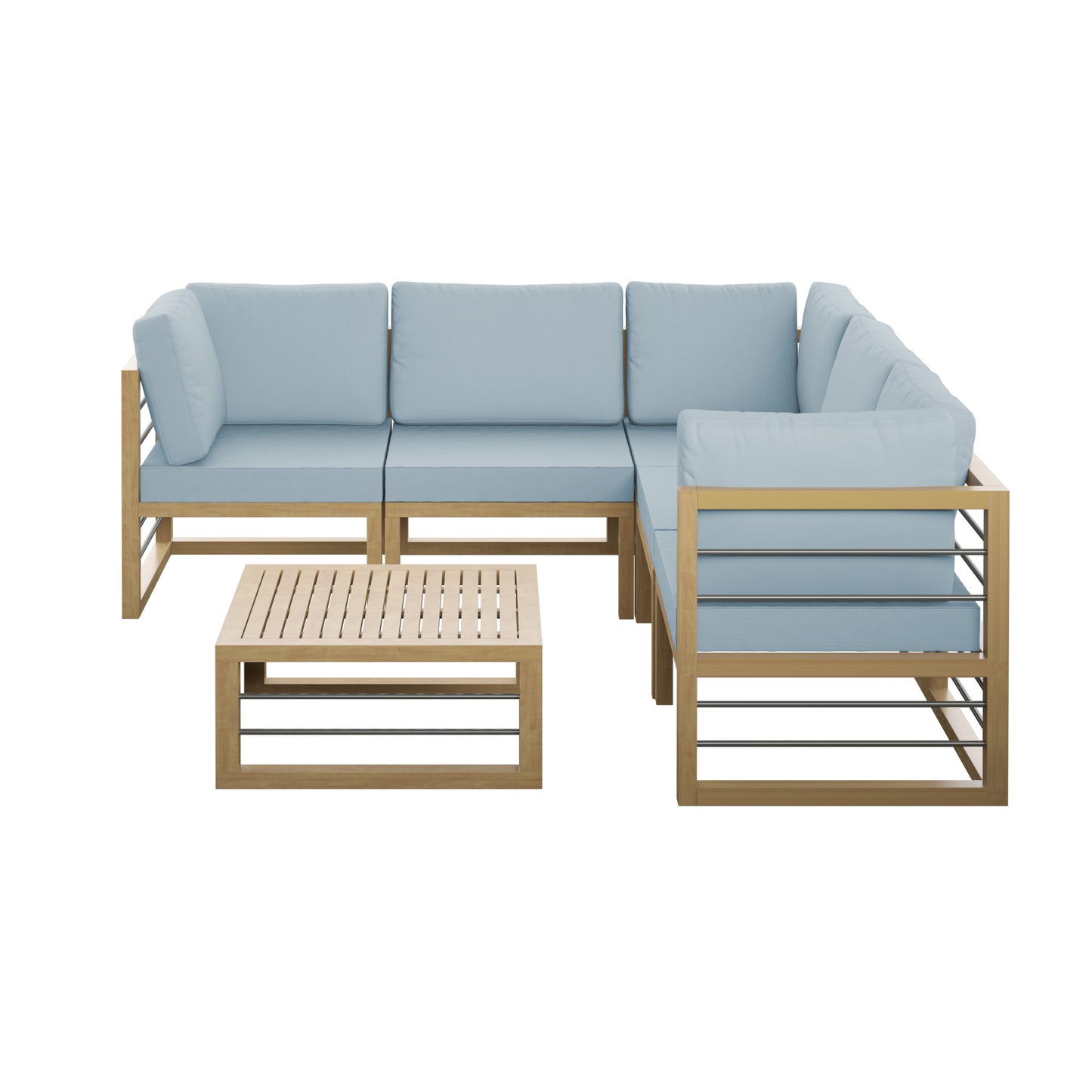 TK Classics 6 Piece Aluminum Outdoor Conversation Set