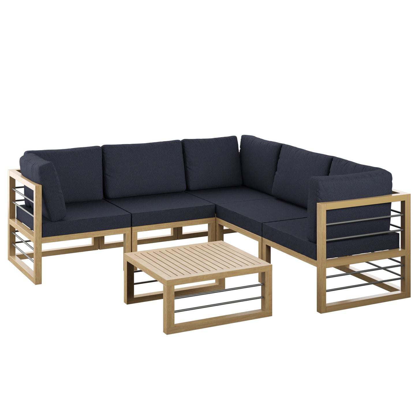 TK Classics 6 Piece Aluminum Outdoor Conversation Set