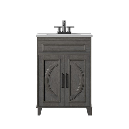 Renton 24" Single Bathroom Vanity with Decorative Mullions