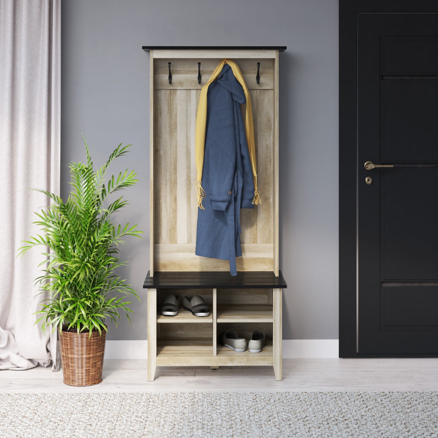Hall Tree with Storage Bench